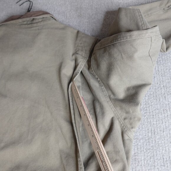 Vintage Columbia Jacket Large Beige Chore Barn Shooting Shoulders Game Pocket - Picture 9 of 16